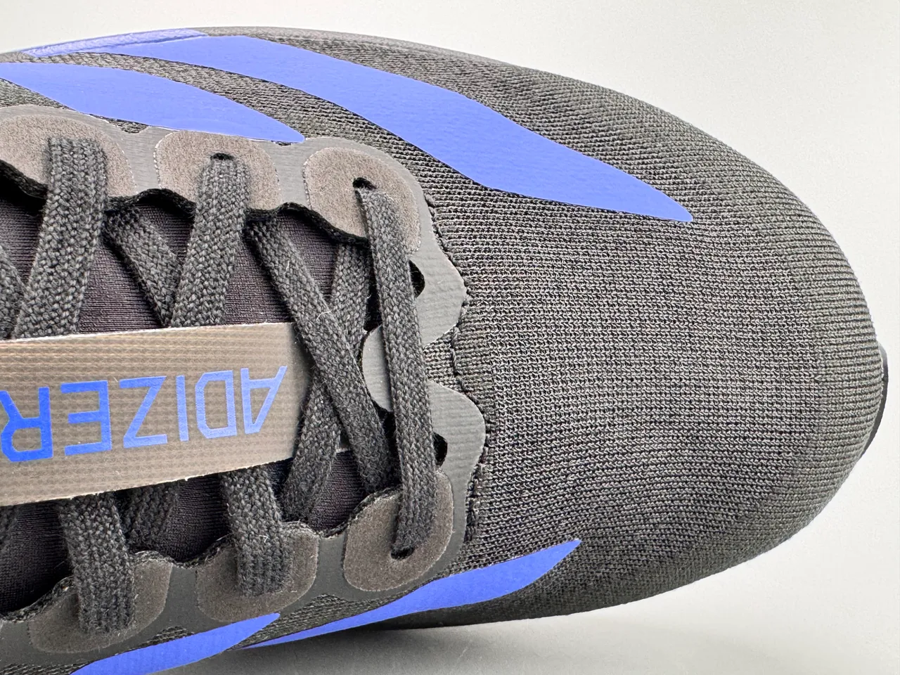Adidas Adizero Evo.S chaussures de course noires et bleues 2