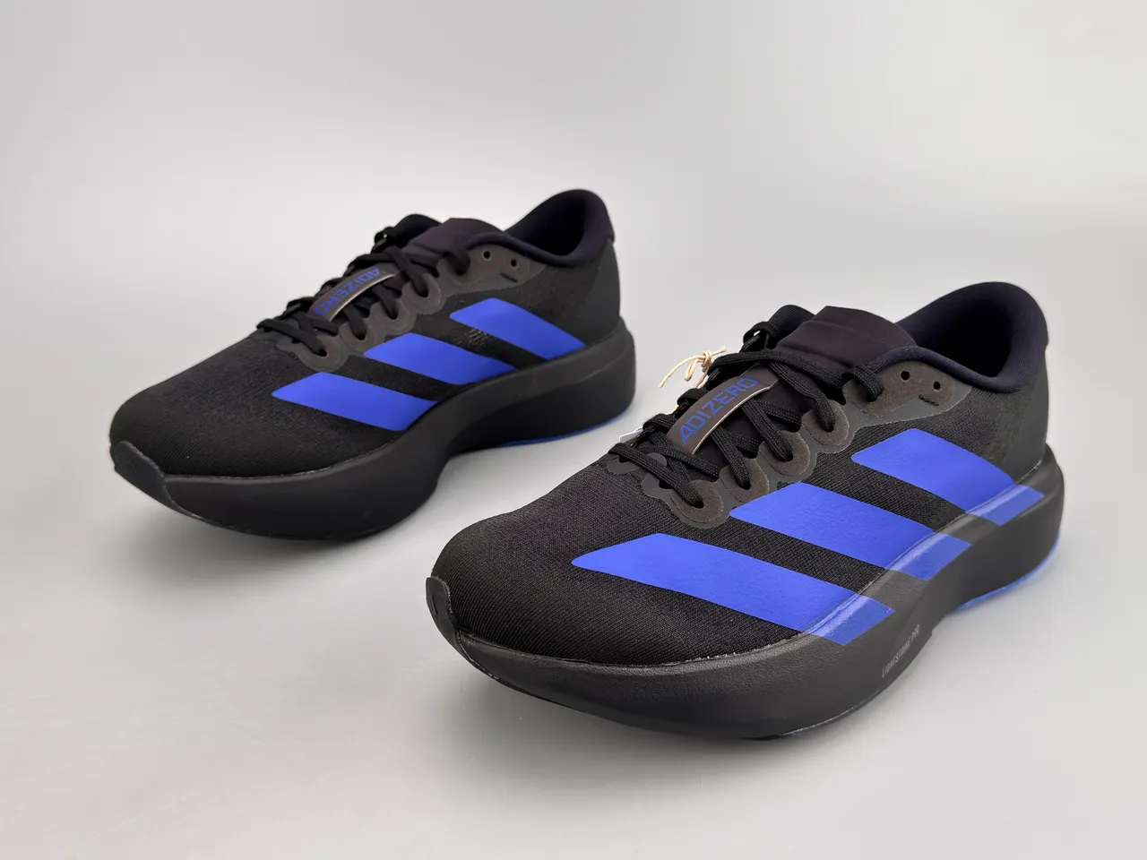 Adidas Adizero Evo.S chaussures de course noires et bleues 7