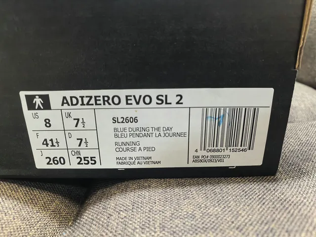 Adidas Adizero Evo SL 2 Light Blue Black Running Shoes 2