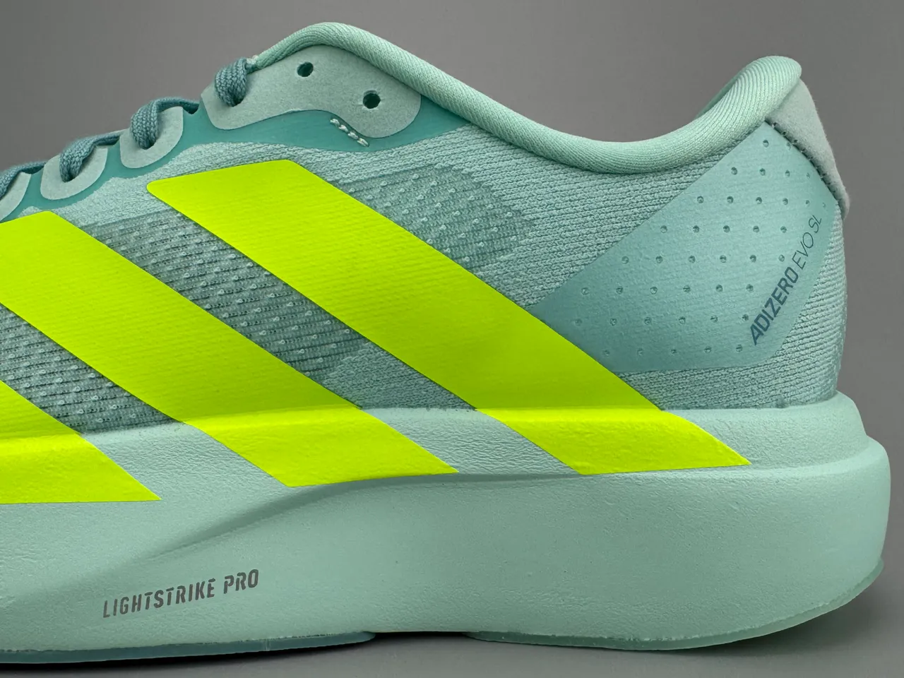 Adidas Adizero Evo SL Chaussures de course Vert menthe Jaune néon 3