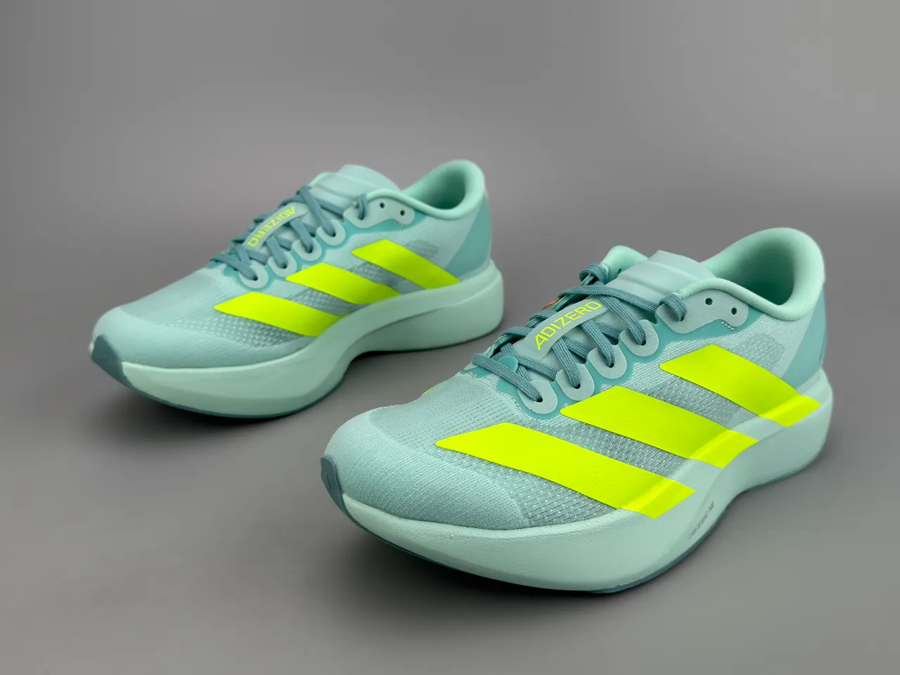 Adidas Adizero Evo SL Chaussures de course Vert menthe Jaune néon 7