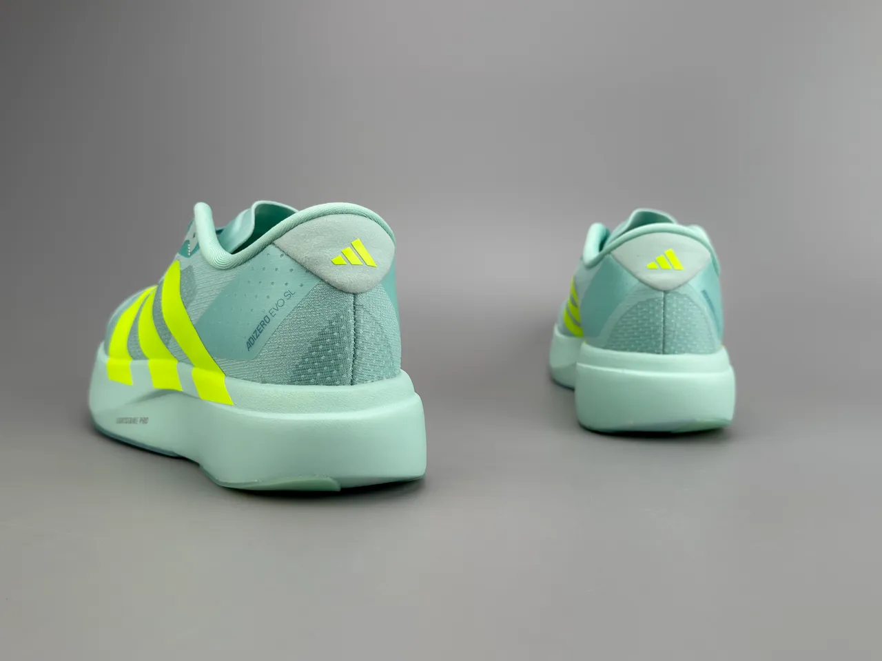 Adidas Adizero Evo SL Chaussures de course Vert menthe Jaune néon 8