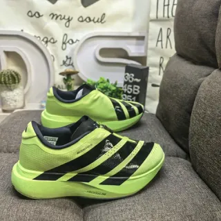 Adidas Adizero Evo SL Neon Lime Green Black Lifestyle Sneakers