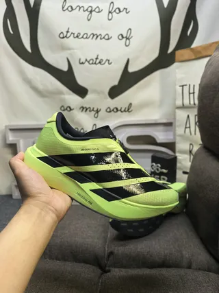 Adidas Adizero Evo SL Neon Lime Green Black Lifestyle Sneakers 5