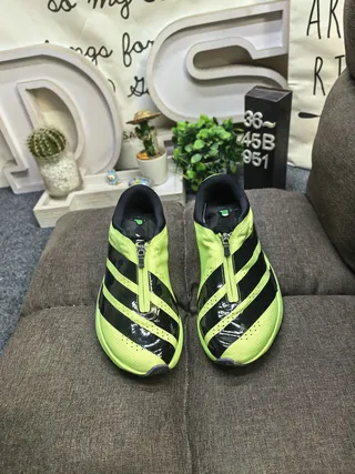 Adidas Adizero Evo SL Neon Lime Green Black Lifestyle Sneakers 10