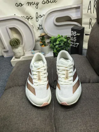 Adidas Adizero Lightstrike Pro Off-White and Metallic Bronze Lifestyle Sneakers 2