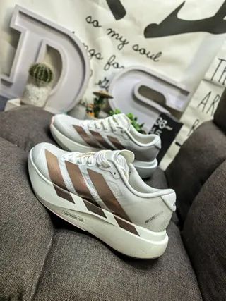 Adidas Adizero Lightstrike Pro Off-White and Metallic Bronze Lifestyle Sneakers 5