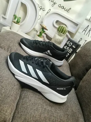 Adidas Adizero SL White Black Tênis de corrida 7