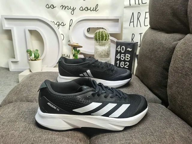 Adidas Adizero SL White Black Tênis de corrida 11