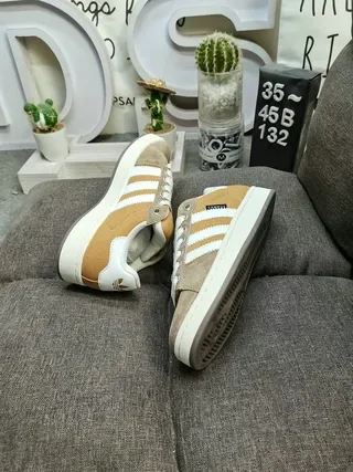 Adidas Army Green Navy Olive Suede And Corduroy Upper Blue Three-Stripe Overlay Lifestyle Sneakers 6