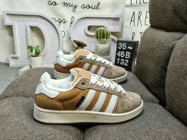 Adidas Army Green Navy Olive Suede And Corduroy Upper Blue Three-Stripe Overlay Lifestyle Sneakers 11