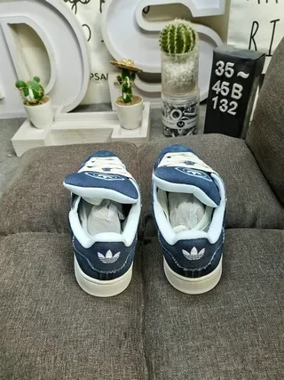 Adidas Army Green Navy Olive Suede And Corduroy Upper Blue Three-Stripe Overlay Lifestyle Sneakers 18