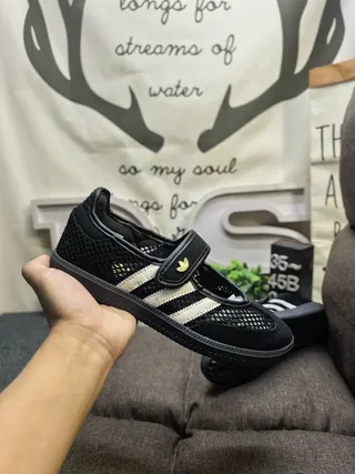 Adidas 米色棕色 无带 玛丽珍 系带 麂皮鞋面 生活方式运动鞋 15