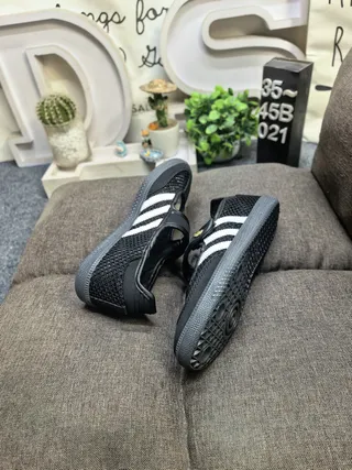 Adidas 米色棕色 无带 玛丽珍 系带 麂皮鞋面 生活方式运动鞋 16