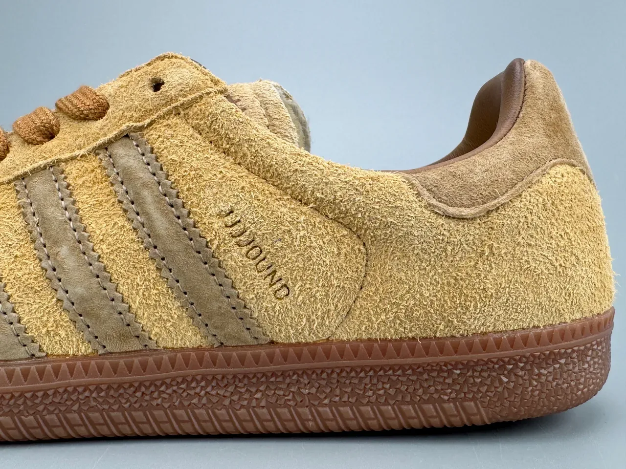 Adidas Beige Brown Suede Upper Three-Stripe Side Panel Lifestyle Sneakers 9