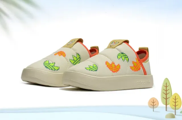 Adidas Beige Multicolor Slip-On Quilted Upper Lifestyle Sneakers 8