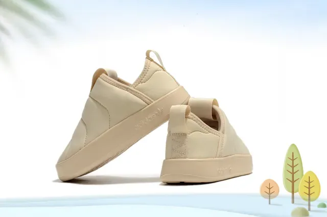 Adidas Beige Multicolor Slip-On Quilted Upper Lifestyle Sneakers 19