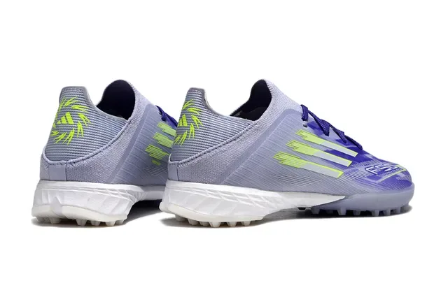 Adidas Bege Laranja Upper de Malha Com Três Listras Chuteiras de Futebol para Gramado Artificial 2