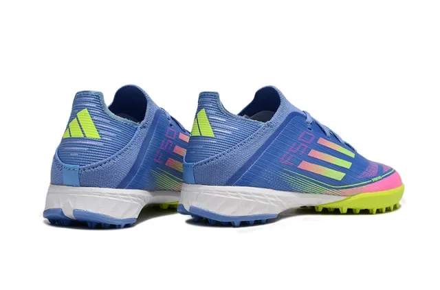 Adidas Bege Laranja Upper de Malha Com Três Listras Chuteiras de Futebol para Gramado Artificial 10