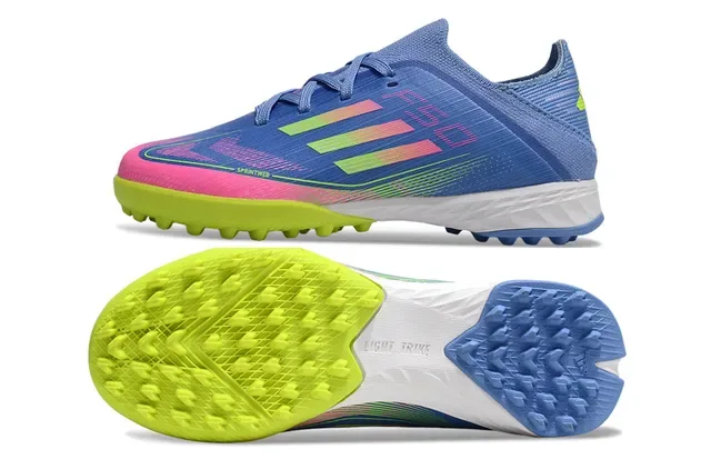 Adidas Bege Laranja Upper de Malha Com Três Listras Chuteiras de Futebol para Gramado Artificial 15