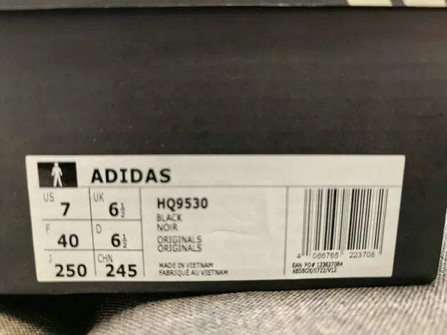 Adidas Black and White Three-Stripe Lifestyle Sneakers 22