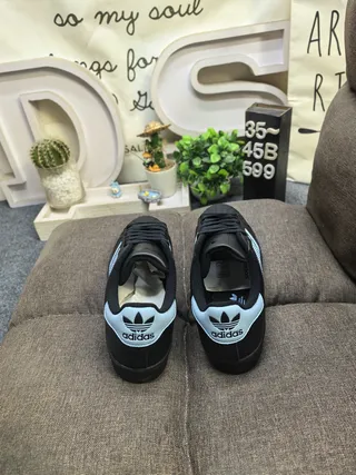 Adidas Black Blue Shell-Toe Three-Stripe Side Panel Lifestyle Sneakers 8
