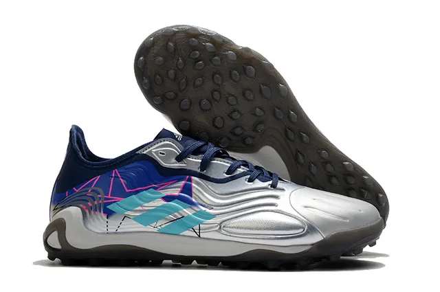 Adidas Noir Multicolore Bas Coupe Tige Synthétique Lacets Asymétriques Chaussures de Football Gazon 7