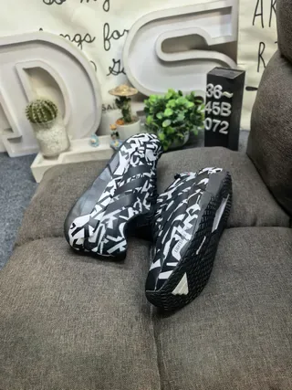 Adidas Black White Geometric Camo Print Chunky Sculpted Midsole Lifestyle Sneakers 6
