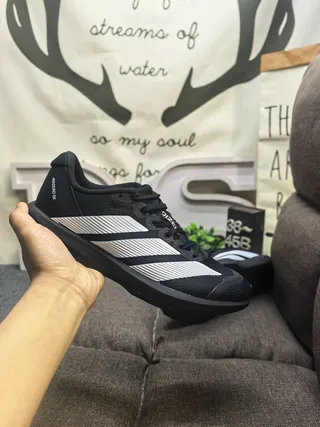 Adidas Black White Mesh Upper Three-Stripe Side Panel Lifestyle Sneakers 5