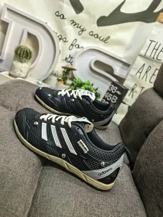 Adidas Black White Mesh Upper Three Stripes Lifestyle Sneakers 7