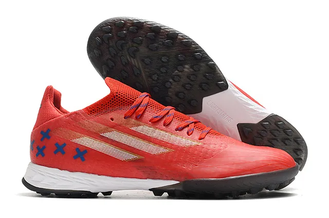 Adidas Azul Rosa Tênis de Futebol com Upper de Malha Leve Sistema de Cadarço Assimétrico Gramado Artificial 12