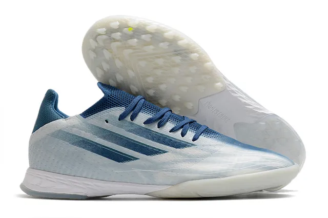 Adidas Azul Rosa Tênis de Futebol com Upper de Malha Leve Sistema de Cadarço Assimétrico Gramado Artificial 17