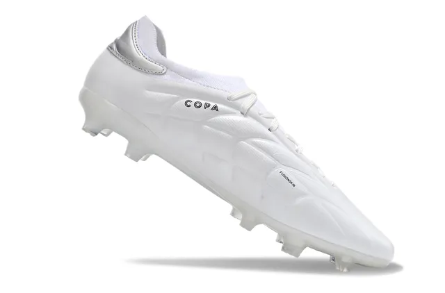 Adidas নীল সাদা নিম্ন কাট সক-ফিট কলার সিন্থেটিক লেদার আপার ফার্ম-গ্রাউন্ড ফুটবল জুতা 2