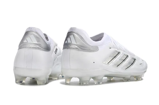Adidas নীল সাদা নিম্ন কাট সক-ফিট কলার সিন্থেটিক লেদার আপার ফার্ম-গ্রাউন্ড ফুটবল জুতা 5