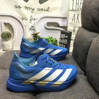Adidas Blue White Low-Top Platform Sole Lifestyle Sneakers