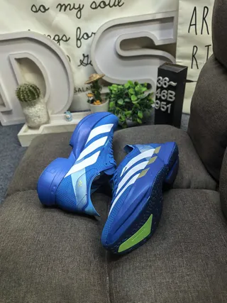 Adidas Blue White Low-Top Platform Sole Lifestyle Sneakers 6