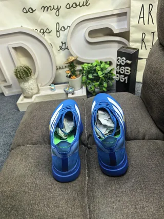Adidas Blue White Low-Top Platform Sole Lifestyle Sneakers 8