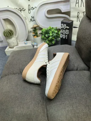 Adidas Brown Beige Woven Textile Upper Perforated Toe Lifestyle Sneakers 6