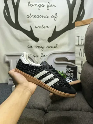 Adidas Brown Beige Woven Textile Upper Perforated Toe Lifestyle Sneakers 15