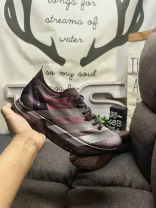 Adidas Brown Pink Sculpted Midsole Asymmetrical Heel Tab Lifestyle Sneakers 5