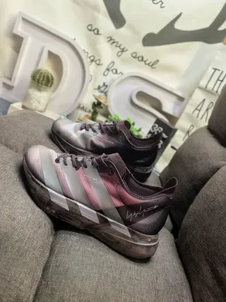 Adidas Brown Pink Sculpted Midsole Asymmetrical Heel Tab Lifestyle Sneakers 7