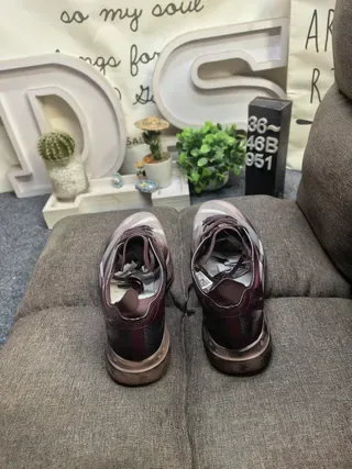 Adidas Brown Pink Sculpted Midsole Asymmetrical Heel Tab Lifestyle Sneakers 8