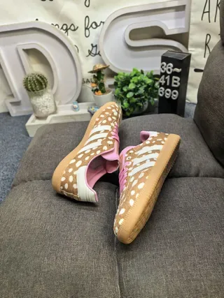 Adidas Brown Pink Spotted Upper Lining And Laces Lifestyle Sneakers 6
