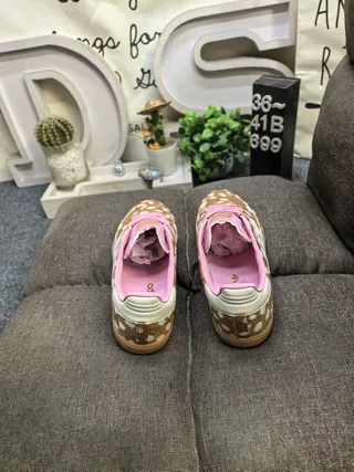 Adidas Brown Pink Spotted Upper Lining And Laces Lifestyle Sneakers 8