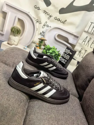 Adidas Brown White Low-Top Leather Upper Lifestyle Sneakers 9