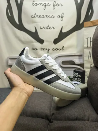 Adidas Burgundy Gray Low-Top Three-Stripe Side Panel Lifestyle Sneakers 5