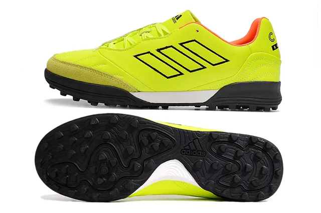 Adidas Copa Pure Amarelo Neón Preto Sapatos de Futebol para Relva 8