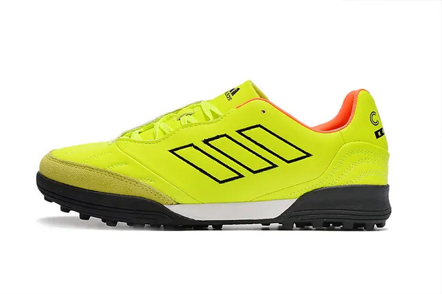 Adidas Copa Pure Amarelo Neón Preto Sapatos de Futebol para Relva 11