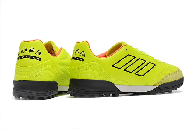 Adidas Copa Pure Amarelo Neón Preto Sapatos de Futebol para Relva 13