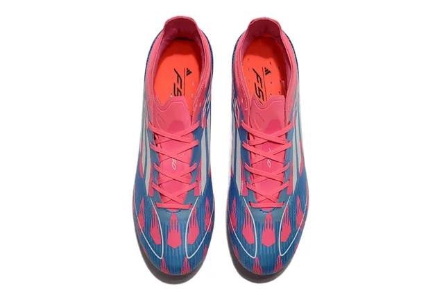 Adidas F50 Blue Pink Low-Cut Synthetic Upper Molded Conical Studs Firm-Ground Soccer Shoes 2
